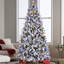 Arbre de Noël floqué avec support en métal-894180980