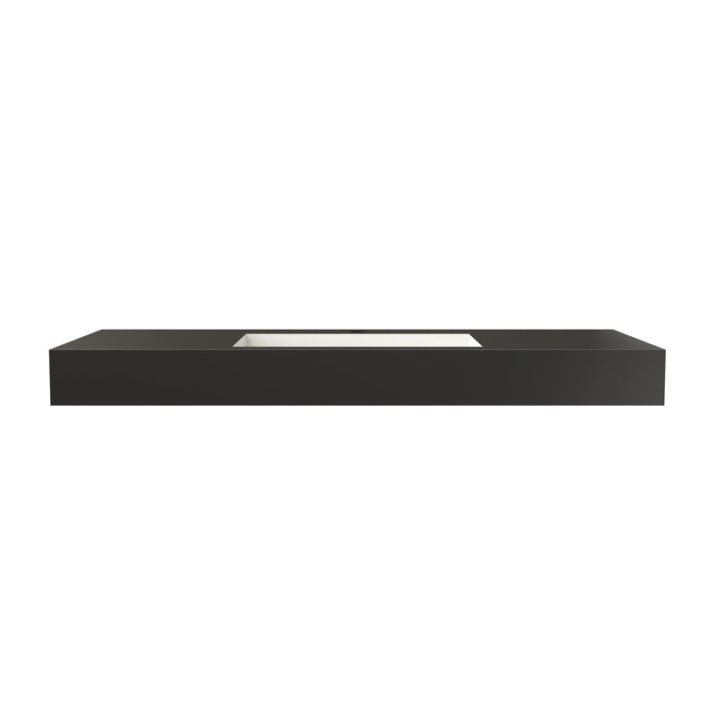 Inner White Outer Black Solid Surface Basin