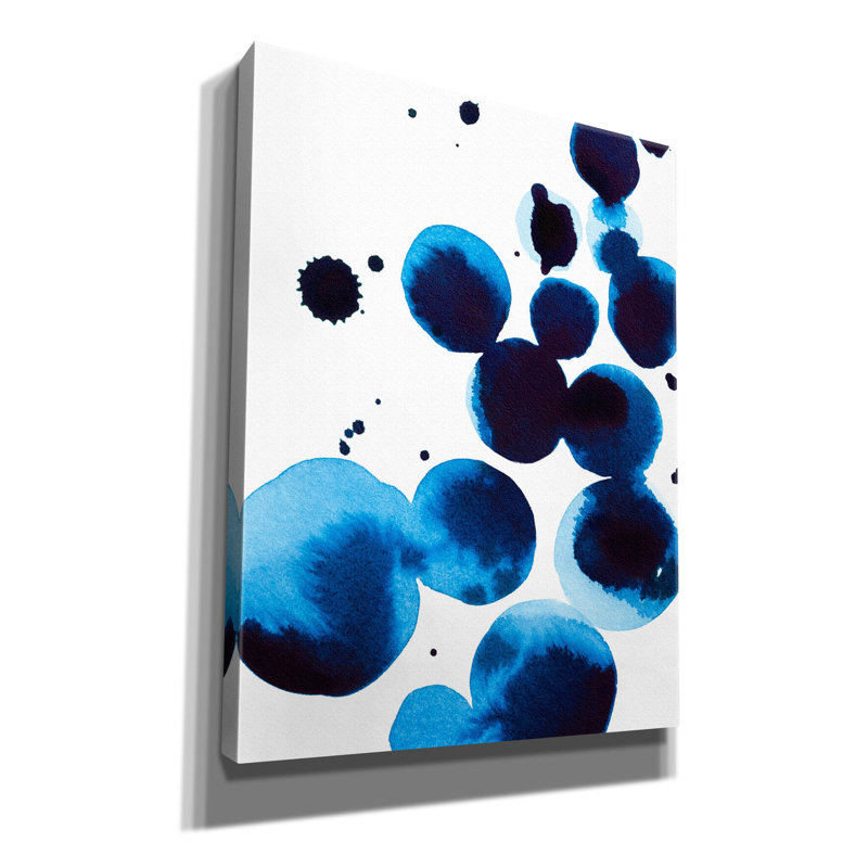«Blue Drops 4» par Annie Warren, art mural, H 34 po x l 26 po