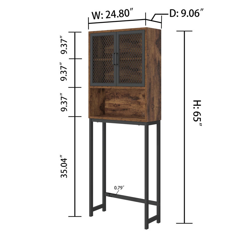 Over The Toilet Storage, Rustic Brown