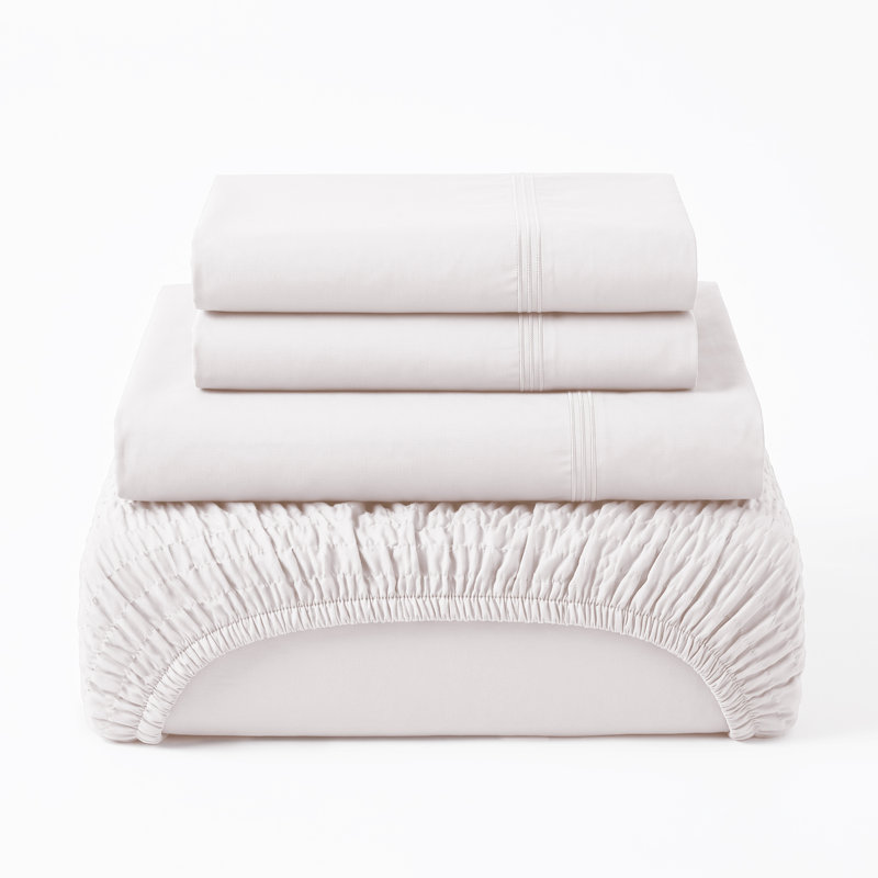 Bedtite 4 Piece Microfiber Sheet Set, King Sheet Set with 2 Pillowcases, Purple