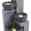 Outdoor Cascade Fountain with Lights