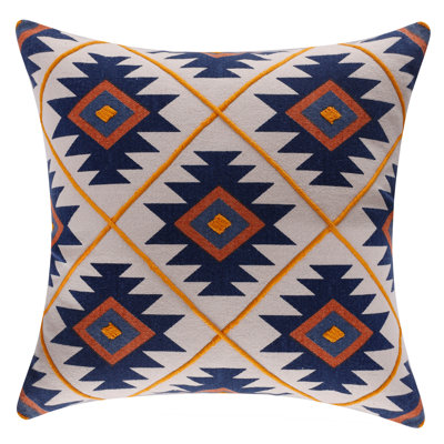 Housse de coussin géométrique 100% coton