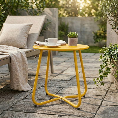 Yardgrace Metal Outdoor Patio Side Table