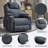 Polyester With Power Lift Function Recliner Chair, With Heavy-Duty Motion Mechanism With 8-Point Vibration With Massage Function And Lumbar With Heating Functioning, With USB Port And With Type-C Port Ports, Stainless Steel With Cup Holders-557637503