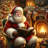 " Yuletide Tales: Santa's Fireside Read - Wrapped Canvas Art Print "-1517263757