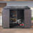 Abri de rangement extérieur en résine 8x6 brun avec 2 fenêtres