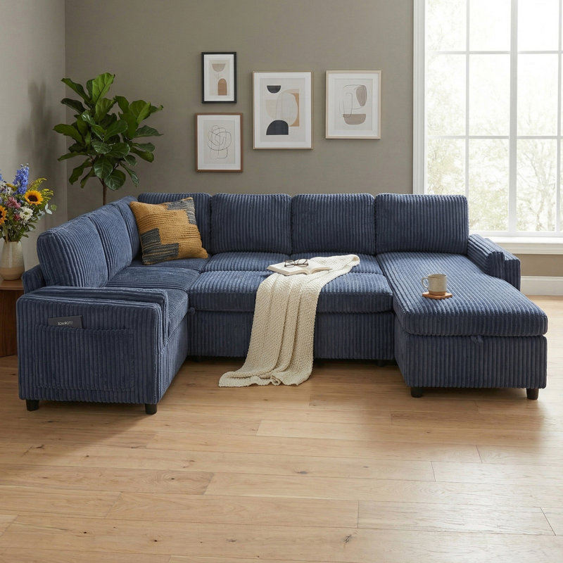 Divan-lit convertible, Bleu