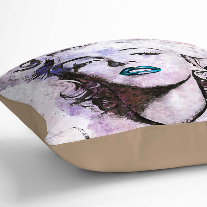 Square Throw Cushion, Stone, 40cm H x 40cm W x 15cm D