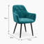 Bierman 48cm H Tufted Velvet Upholstered Dining Armchair, Black Metal Legs-1197049696-1197049708