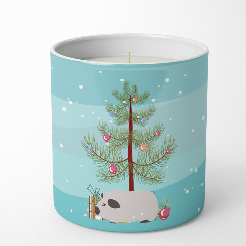 Pine / Christmas Tree Scented Jar Candle with Ceramic Holder