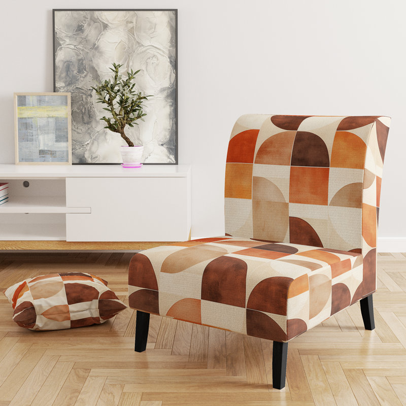Fauteuil de chambre Abstract Midcentury, Slipper Armless