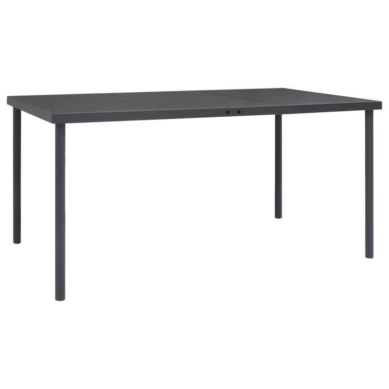 Rectangular Metal Outdoor Dining Table , in. W 35.4'' in. D, 35.4" W x 59.1" L x 29.1" H