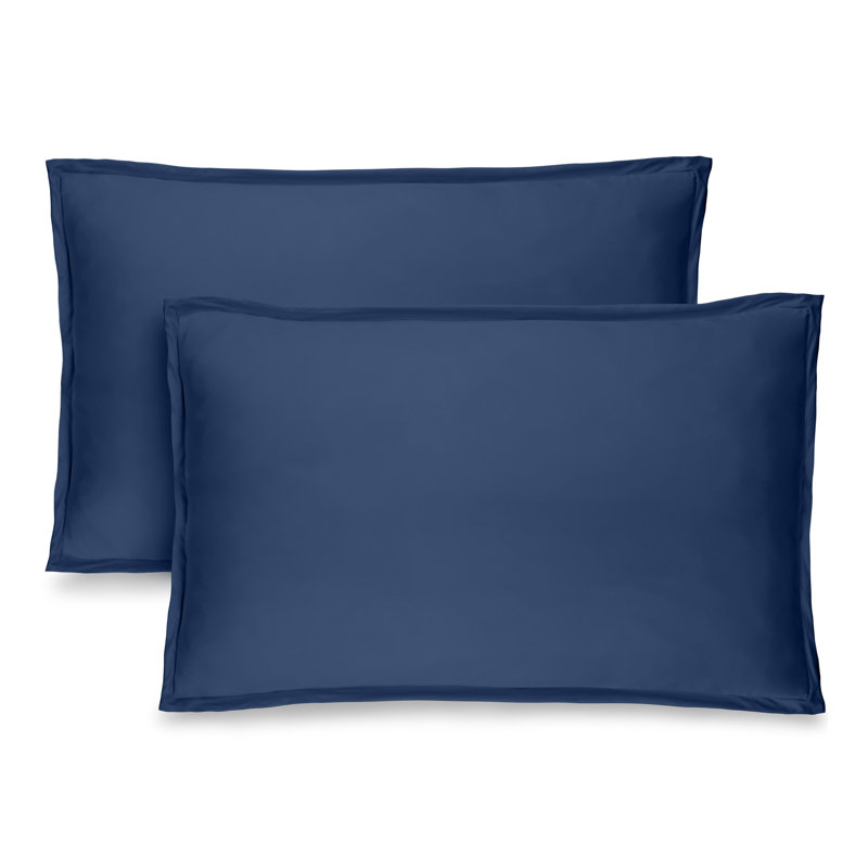 White Hypoallergenic Cotton Polyester Queen Pillow Shams