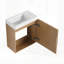 Meuble-lavabo mural avec lavabo en résine, porte simple à fermeture douce, panneau de fibres à densité moyenne-590344965