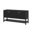 Console d'entrée noire fonctionnelle avec rangement - Hall, salon et table d'appoint-665281223