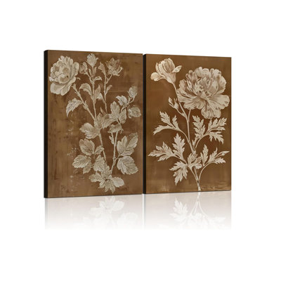 2 Piece Wrapped Canvas Wall Art