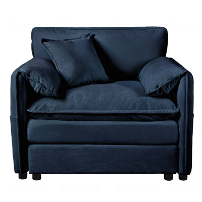 Oversized 41.73 Inch Sofa Chair, Modern Upholstered Armchair with Toss Pillow, Perfect for Living Room and Bedroom Comfort