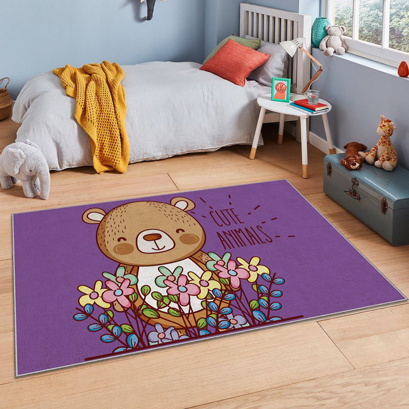 Tapis luxueux (2,6 x 4,6 pieds), 100% polyester, 740 g / m² | Tissu de velours doux, envers en feutre antidérapant, éponge stratifiée pour le confort | Antibactérien, lavable à la machine à 30 ° C | Élégante décoration intérieure