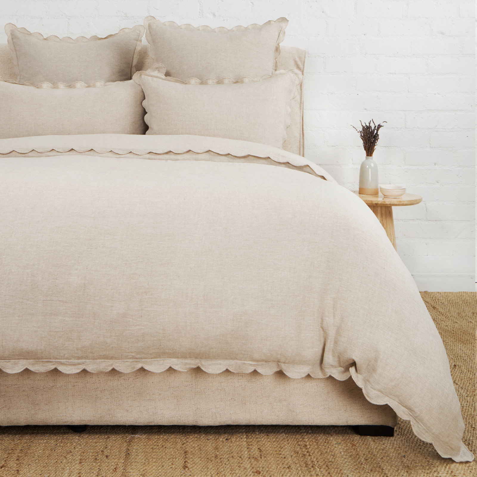Kelly Linen Duvet Cover, Flax, King Duvet Cover