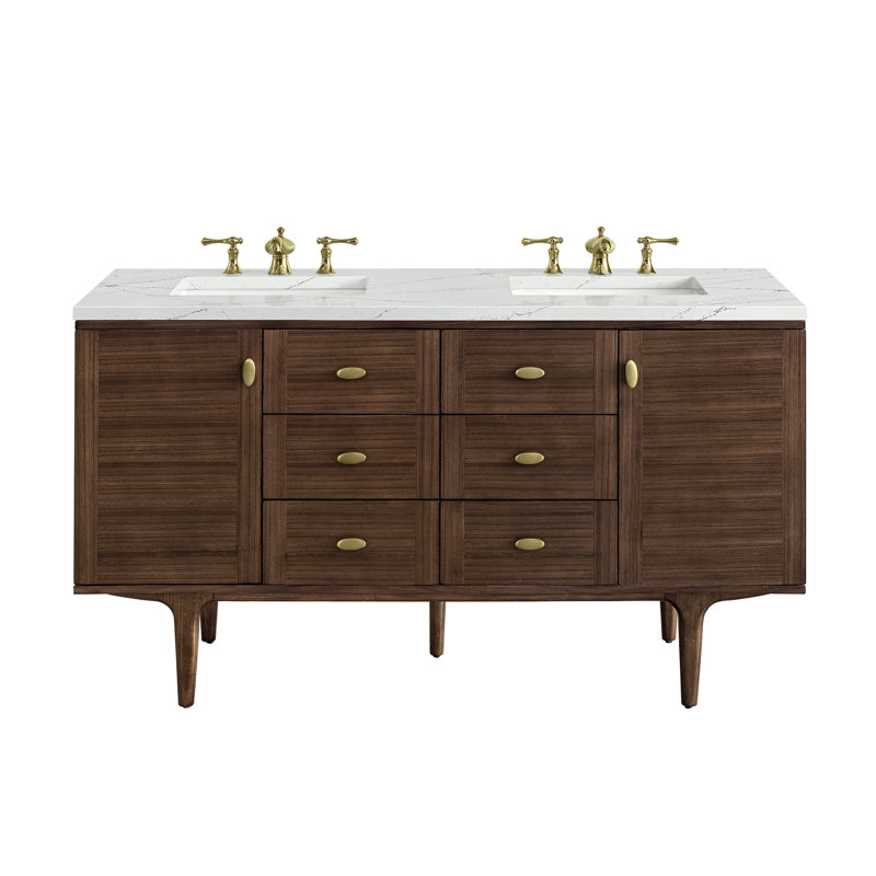 Amberly 60'' W Double Vanity, Ethereal Noctis