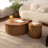 Round Rattan Coffee Table With Lift-Off Lid Storage