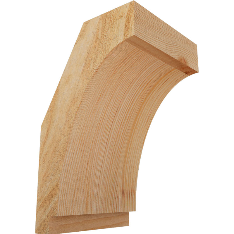 Attelle impériale du genou, Sapin de Douglas, Brute, H 10 po x l 6 po x P 6 po