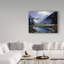 «Light Over Mountain Scene» par Fikes, reproduction de peinture à l'huile sur toile tendue-25323170