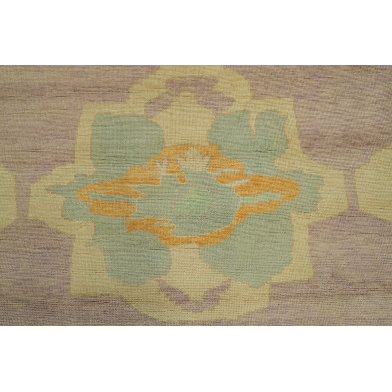 Tapis turc Oushak transitionnel en laine 10x13
