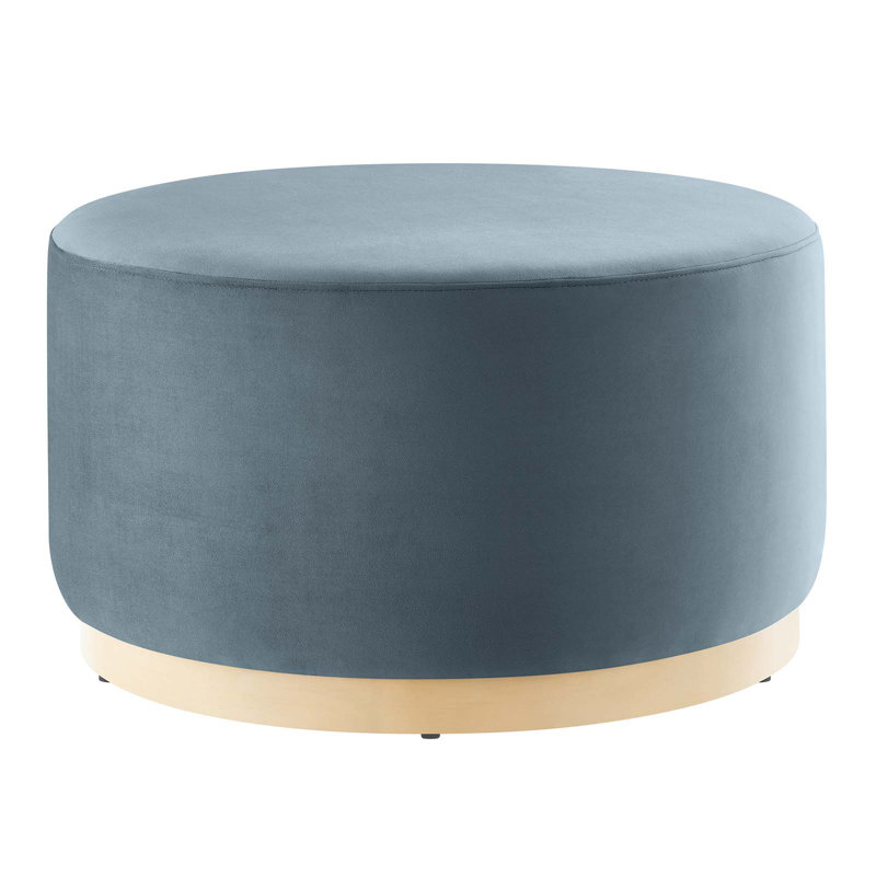 Modway Tilden Upholstered Ottoman, Blue Velvet