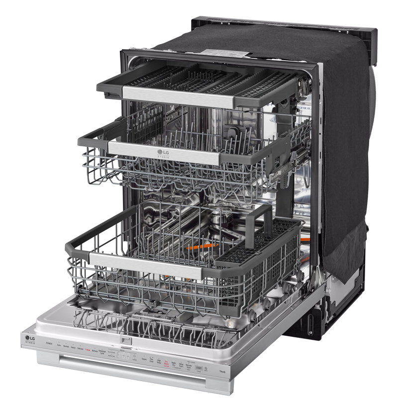 Lg Studio Smart Top Control Dishwasher With 1-Hour Wash & Dry, Quadwash Pro, Truesteam And Dynamic Heat Dry, Silver
