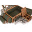 Wicker Deluxe 4 Person Picnic Hamper with Tweed Lining