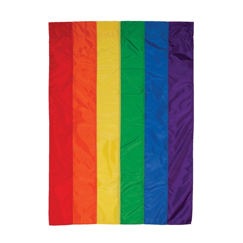 Drapeau de jardin arc-en-ciel, L 28 po x H 40 po