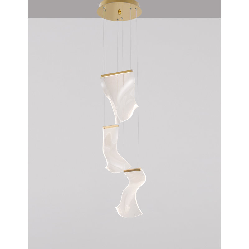 3 - Light Gold LED Cluster Pendant