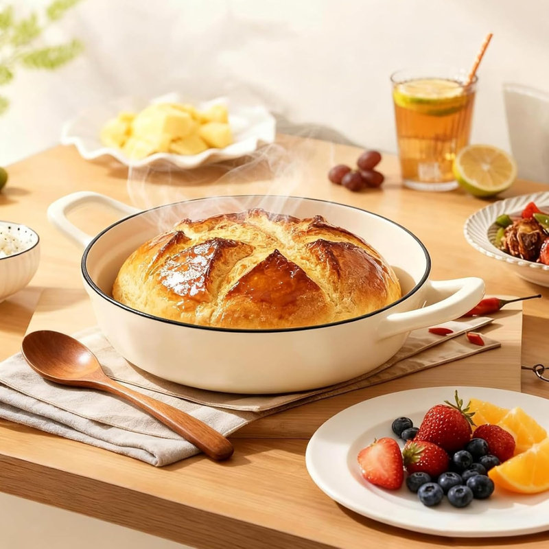 HKFUYULINTECHLIMITED Dutch Oven Pot 5 L Cast Iron Soup Pot