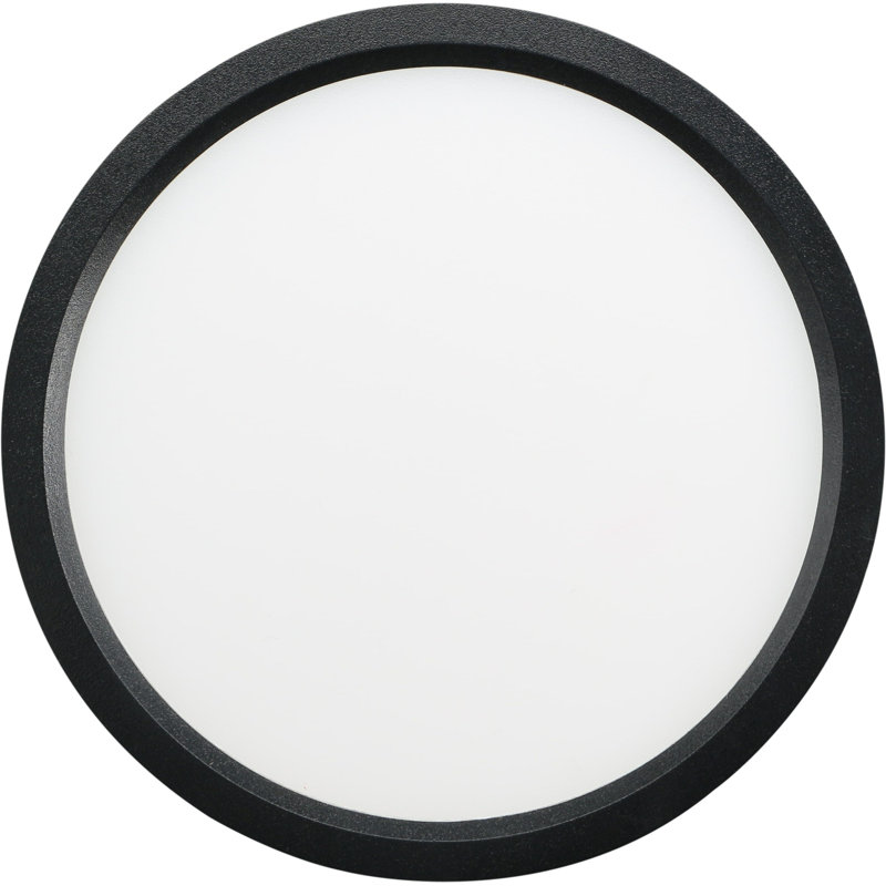artemis LED Flushmount - Round, 10W, 5CCT,, Black, 1" H x 19.63" W x 19.63" D
