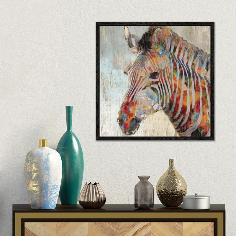 Nan - Wrapped Canvas Print, Black Floater Framed, 45.72 cm H x 45.72 cm W