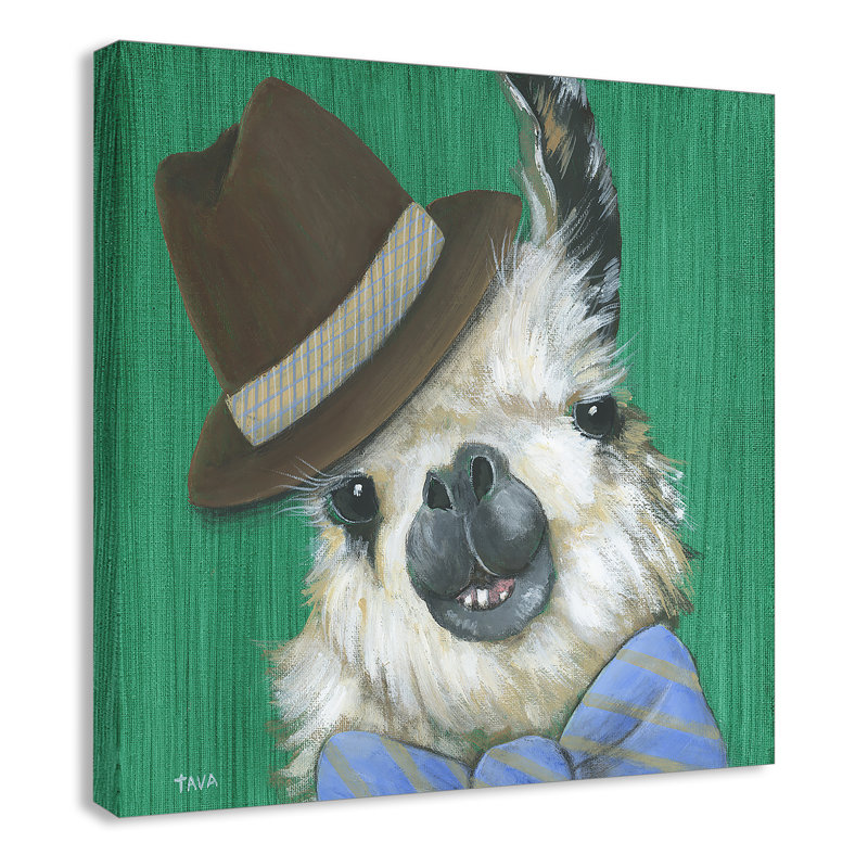 Art sur toile llama, H 16 po x l 16 po x P 1,5 po