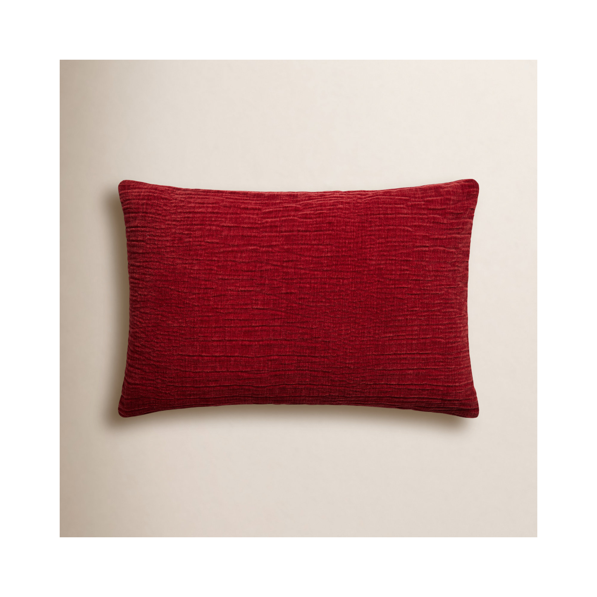 Edan Throw Pillow, Down, Red, 13" x 21"