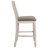 Aleksi Wood Counter Chair Rustic Cream
