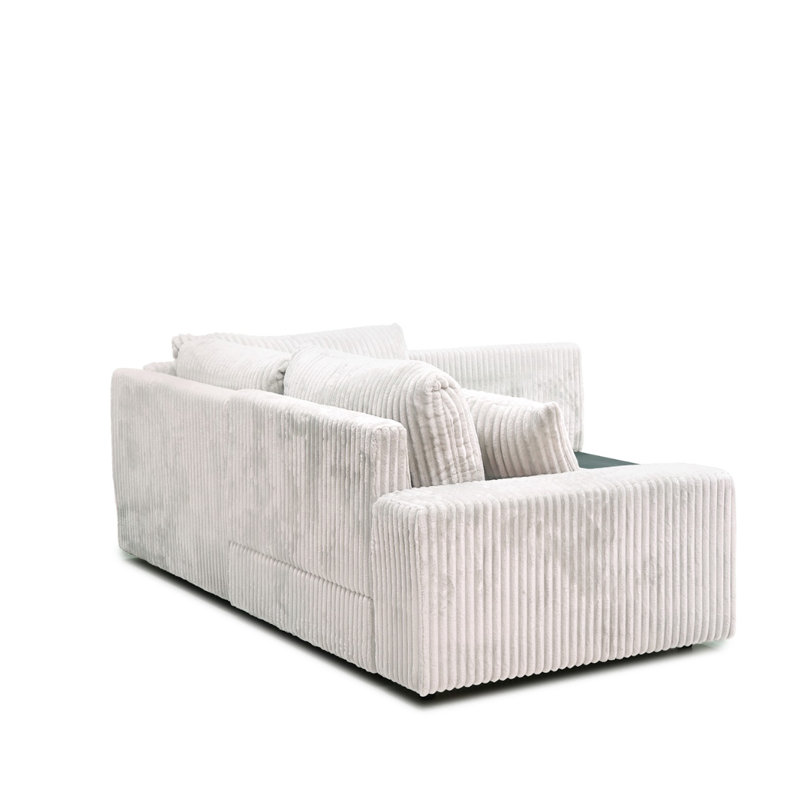Canapé modulaire en L 4 po Pixel, Beige