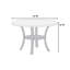 Table de salle à manger ronde transitionnelle, esthétique blanche et noire, tablette inférieure pour les objets décoratifs, sièges 4