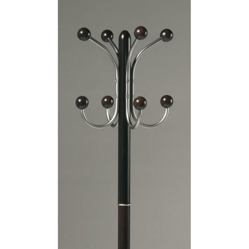 Senesca Solid Wood 8 - Hook Coat Rack, Wenge