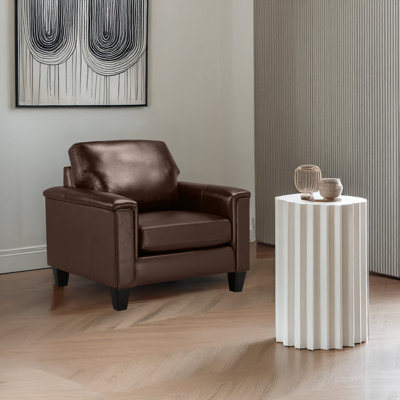 Fauteuil en cuir fleur 37 po Benson