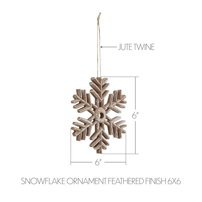 Ornement en forme de flocon de neige - 6 po
