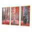 Ensemble de salon d'art mural forêt rouge Panorama I - forêt-107201341-107201342