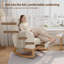 Chaise berçante - Fauteuil oscillant inclinable moderne avec coussin et poches latérales - Chaise de chambre de bébé et de salon confortable-19849808