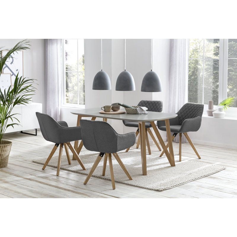 Madalyn Oval Dining Table, Grey