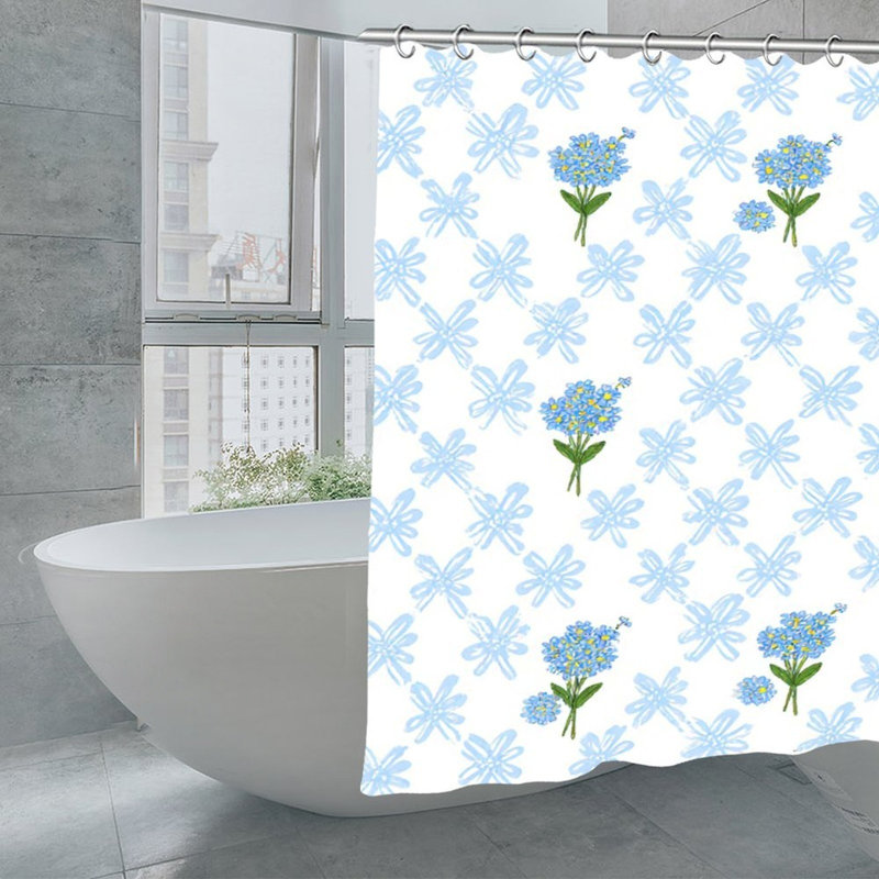 Rideaux de douche Forget Me Not Floral, 71 po x 71 po