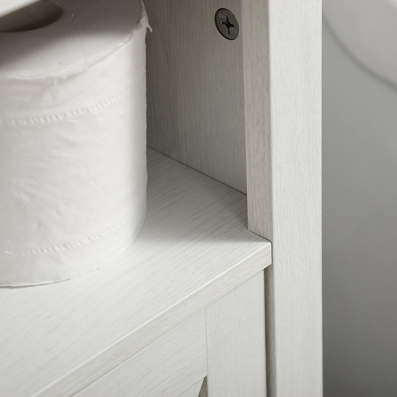 Bathroom Cabinet, Pedestal Vanity Storage Cabinet With Double Doors And Storage Shelves